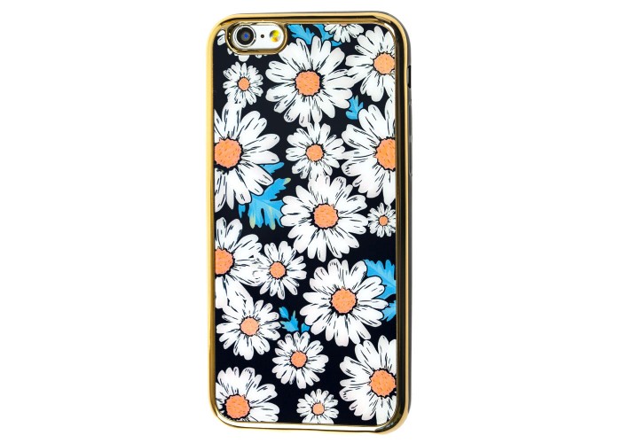 Чехол для iPhone 6 глянец с принтом ромашка