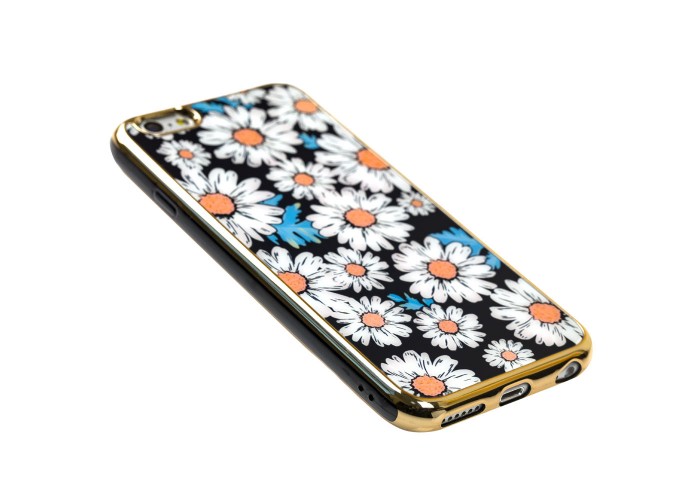 Чехол для iPhone 6 глянец с принтом ромашка