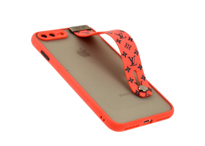 Чехол для iPhone 7 Plus / 8 Plus WristBand LV красный / черный