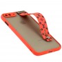 Чехол для iPhone 7 Plus / 8 Plus WristBand LV красный / черный