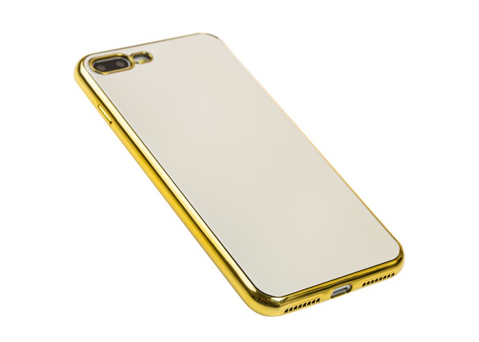 Чехол для iPhone 7 Plus / 8 Plus glass зеркало золотистый
