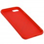 Чехол для iPhone 7 Plus / 8 Plus off-white leather красный