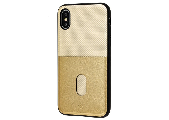 Чехол для iPhone X/Xs Totu Jazz Card Slot золотистый