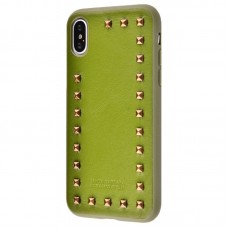 Чехол для iPhone X Polo Debonair (Leather) зеленый