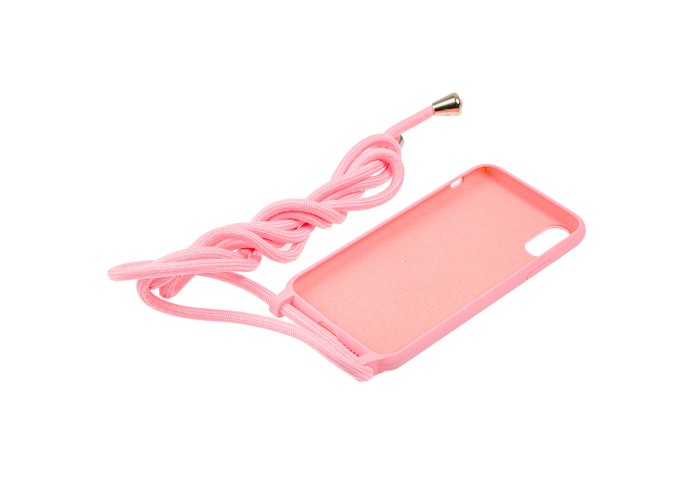 Чехол для iPhone X / Xs Lanyard without logo cotton candy