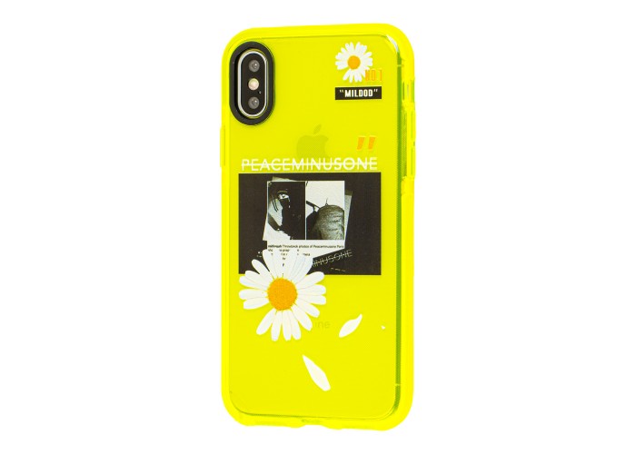 Чехол для iPhone X / Xs Neon print ромашка