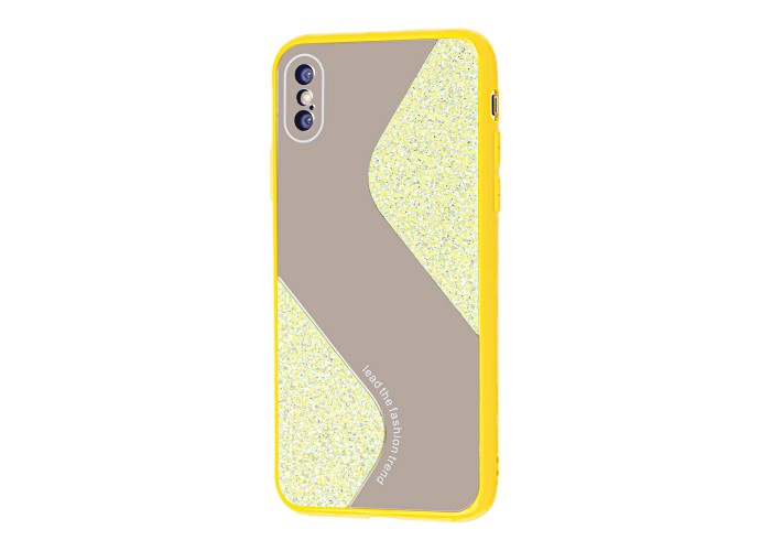 Чехол для iPhone X / Xs Shine mirror желтый
