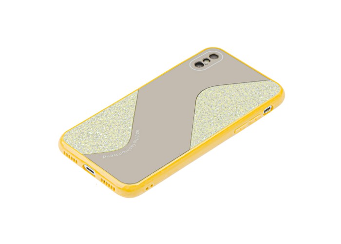 Чехол для iPhone X / Xs Shine mirror желтый