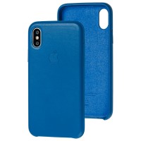 Чехол для iPhone X / Xs  эко-кожа синий