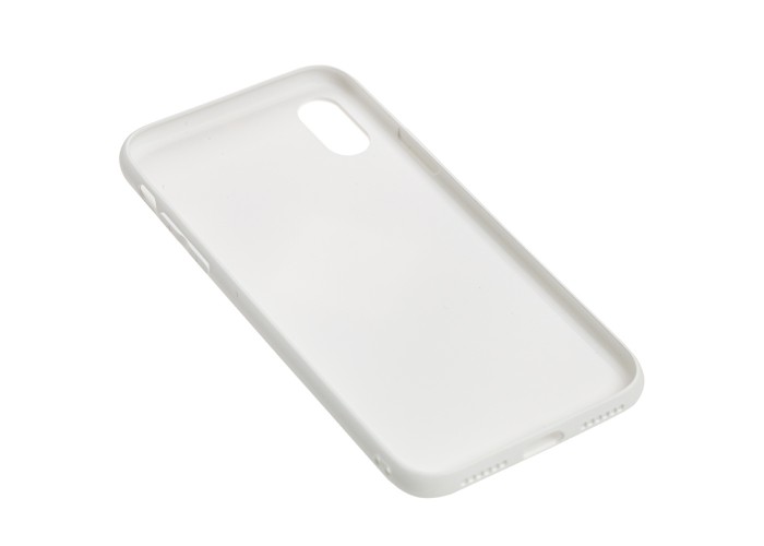 Чехол для iPhone X / Xs glass LV белый