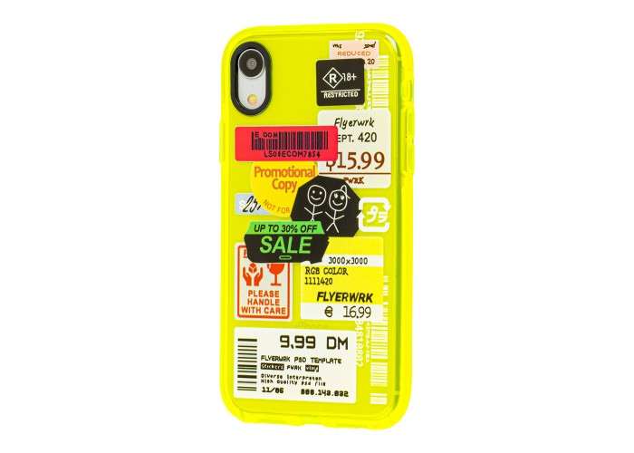 Чехол для iPhone Xr Neon print reklama