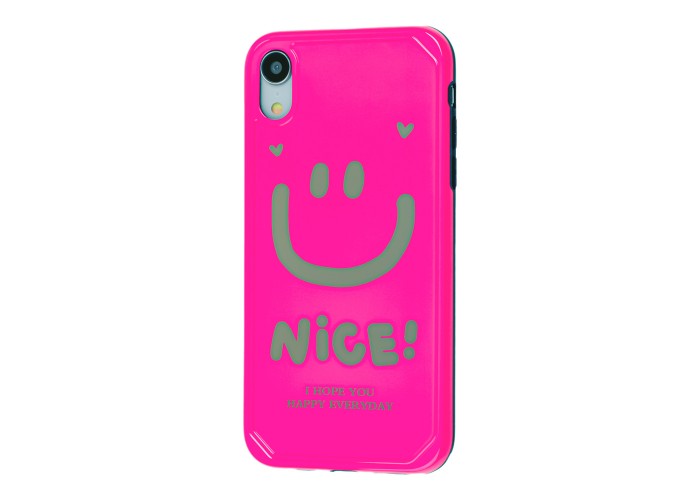 Чехол для iPhone Xr Nice smile popsocket розовый
