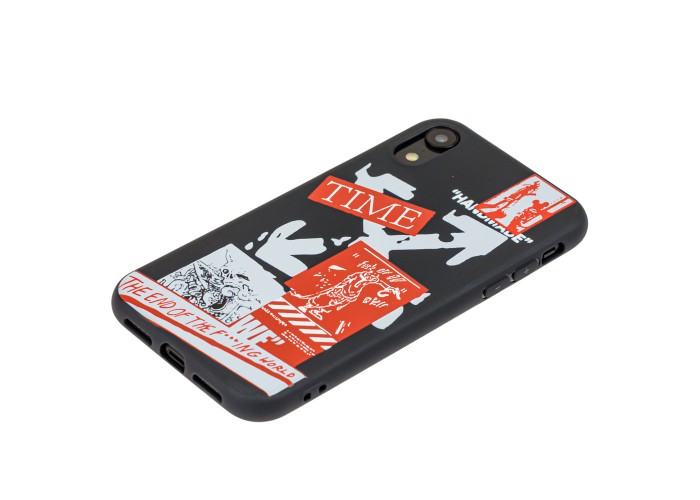Чехол для iPhone Xr Smoothy print off-white time