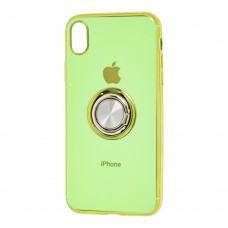 Чехол для iPhone Xr SoftRing зеленый