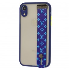 Чехол для iPhone Xr WristBand LV синий / голубой