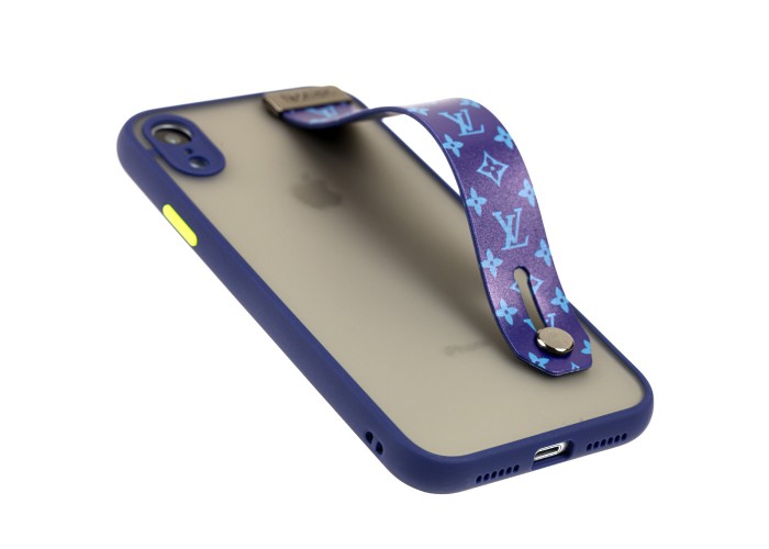 Чехол для iPhone Xr WristBand LV синий / голубой