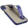 Чехол для iPhone Xr WristBand LV синий / голубой