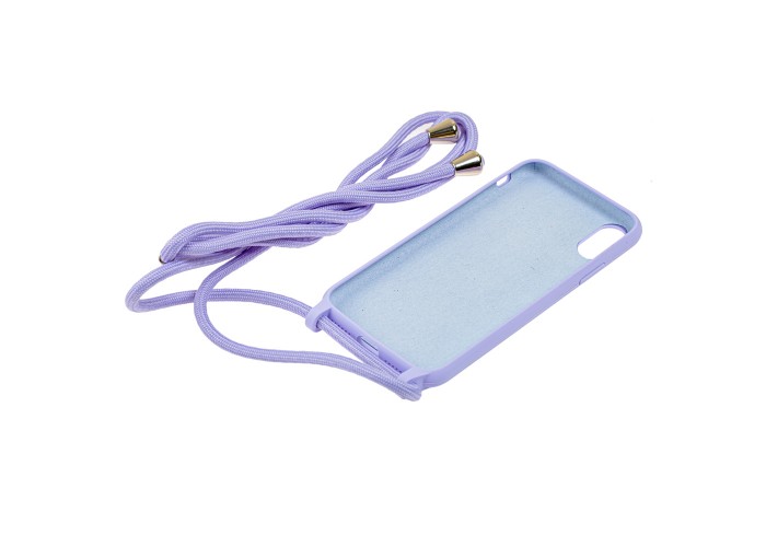 Чехол для iPhone Xs Max Lanyard without logo light purple