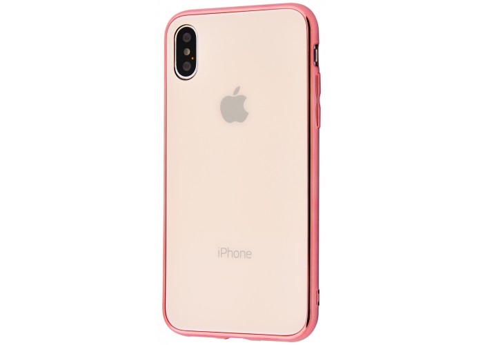 Чехол для iPhone Xs Max Original glass розово-золотистый