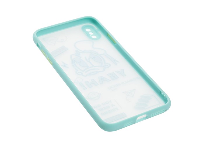 Чехол для iPhone Xs Max Picture shadow matte Donald Duck бирюзовый