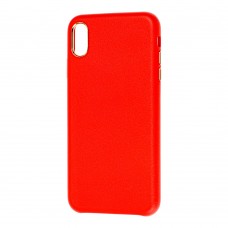 Чехол для iPhone Xs Max Soft Leather красный