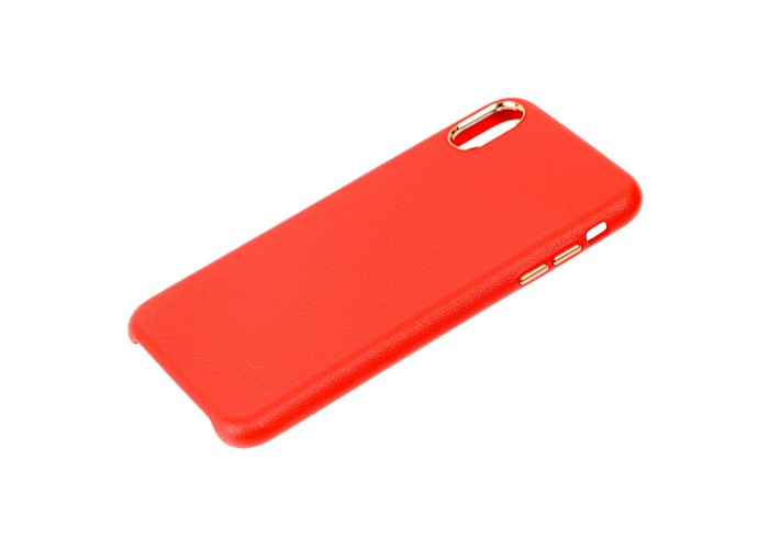 Чехол для iPhone Xs Max Soft Leather красный
