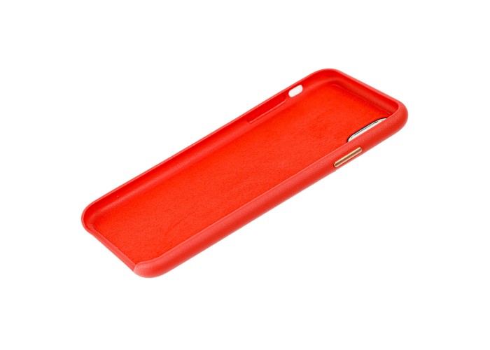 Чехол для iPhone Xs Max Soft Leather красный