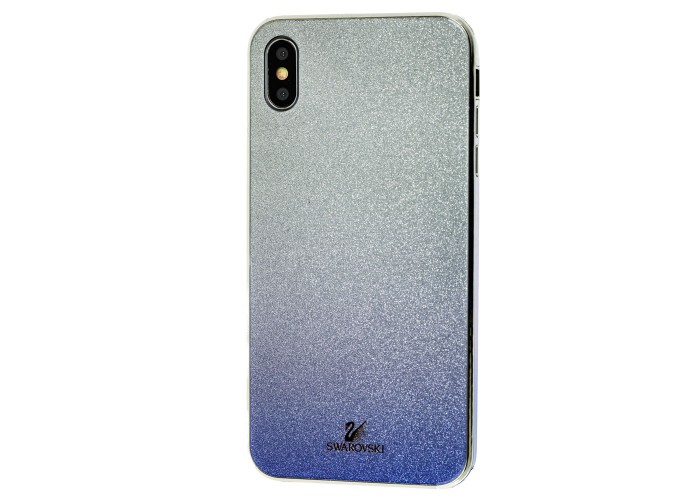 Чехол для iPhone Xs Max Swaro glass серебристо-синий