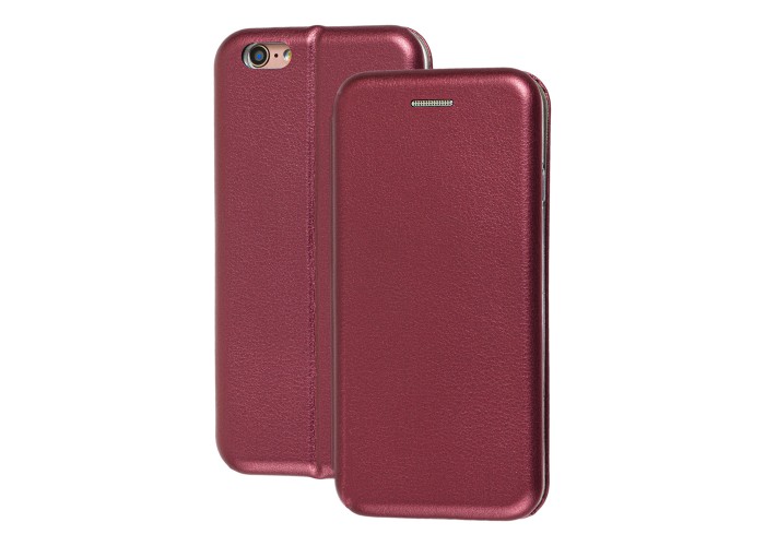 Чехол книжка Premium для iPhone 6 бордовый