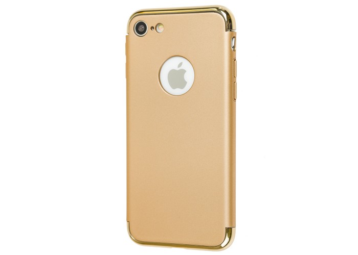 Чехол с защитой 360 для iPhone 7 / 8 матовое покрытие золотистый