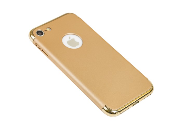 Чехол с защитой 360 для iPhone 7 / 8 матовое покрытие золотистый