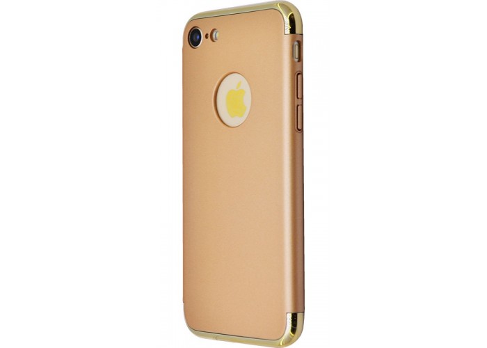 Чехол с защитой 360 для iPhone 7 / 8 матовое покрытие золотистый