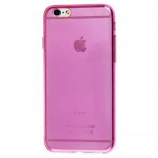 Чехол силиконовый для iPhone 6 прозрачно розовый