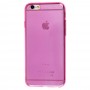 Чехол силиконовый для iPhone 6 прозрачно розовый