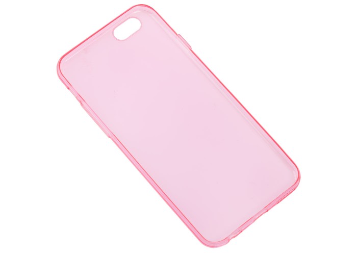 Чехол силиконовый для iPhone 6 прозрачно розовый