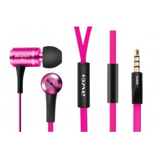 Hi-Fi MP3 AWEI ES100i Pink + mic + button call answering