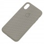 Чехол Carbon New для iPhone Xr серый