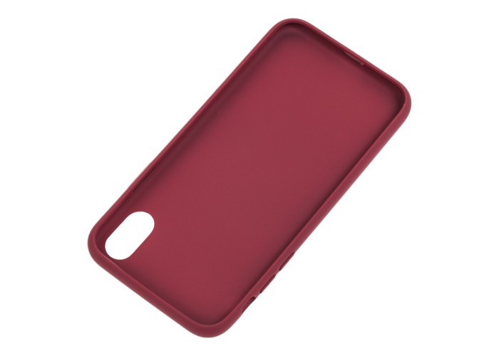 Чехол Carbon New для iPhone Xr темно-красный