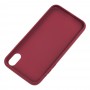 Чехол Carbon New для iPhone Xr темно-красный