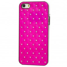 Чехол Diamond для iPhone 5 со стразами розовый