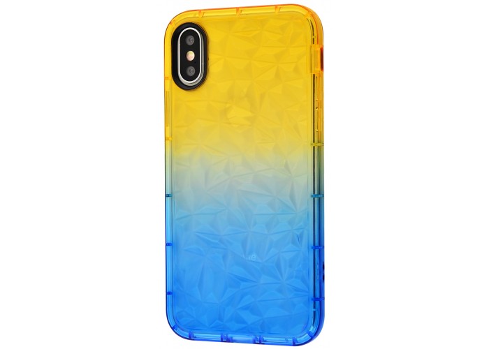 Чехол Gradient Gelin для iPhone X / Xs case желто-синий