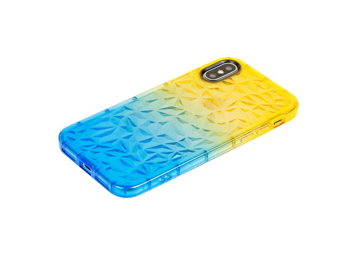Чехол Gradient Gelin для iPhone X / Xs case желто-синий