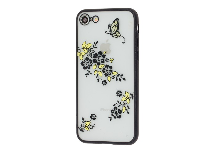 Чехол Luoya для iPhone 7 / 8 New soft touch бабочки желтые