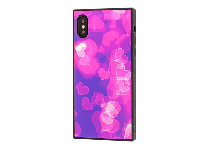 Чехол YCT для iPhone X / Xs прямоугольный розовый 