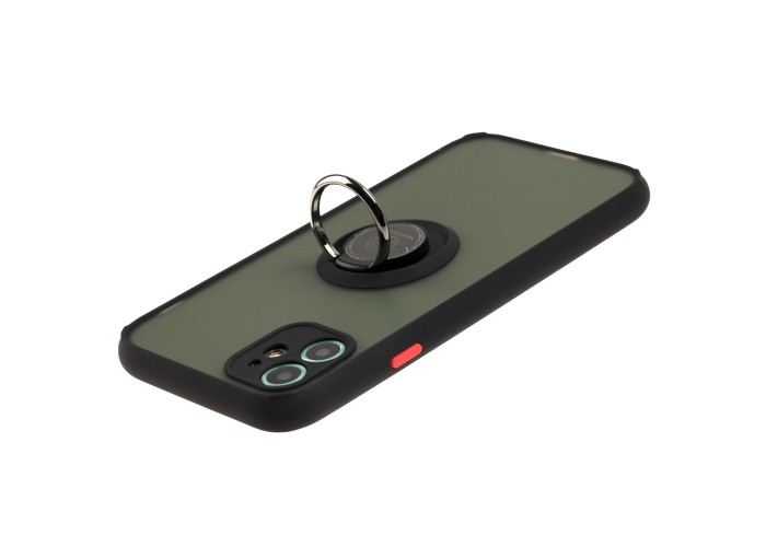 Чехол для iPhone 11 LikGus Edging Ring черный / красный