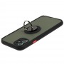 Чехол для iPhone 11 LikGus Edging Ring черный / красный