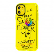 Чехол для iPhone 11 Neon print happy