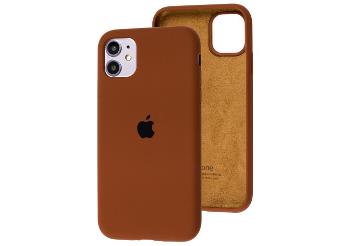 Чехол для iPhone 11 Silicone Full brown