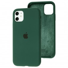 Чехол для iPhone 11 Silicone Full forest green