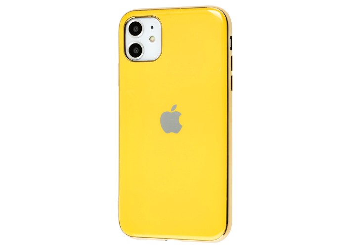 Чехол для iPhone 11 Silicone case (TPU) желтый